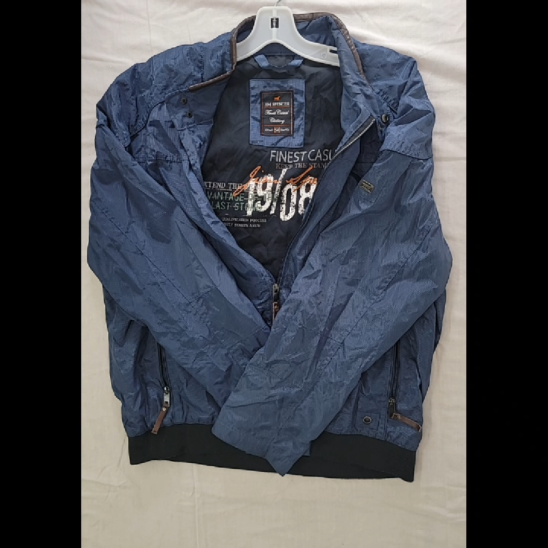 Jim Spencer Men's Navy Blue Jacket Size 54 (XL)