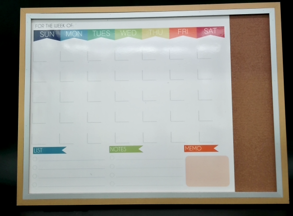 Dry Erase Weekly Calendar Board