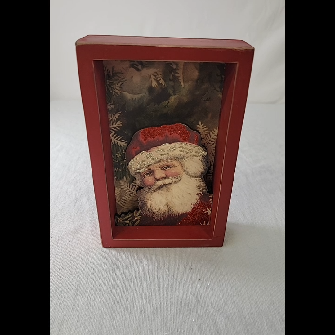 Vintage Santa Claus Framed Decoration
