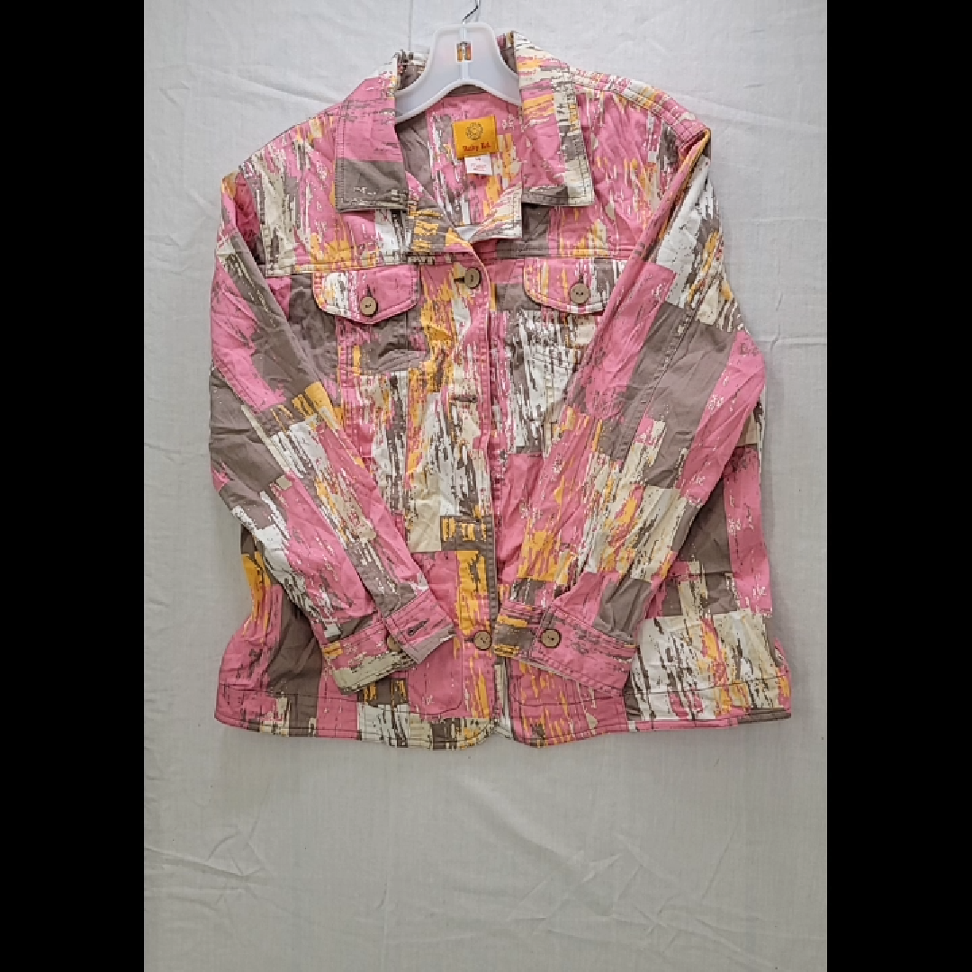 Rugged Wear Women's Colorful Print Jacket - Size 14