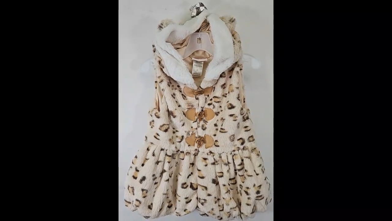 Little Lass Toddler Girl Faux Fur Vest Size 3T