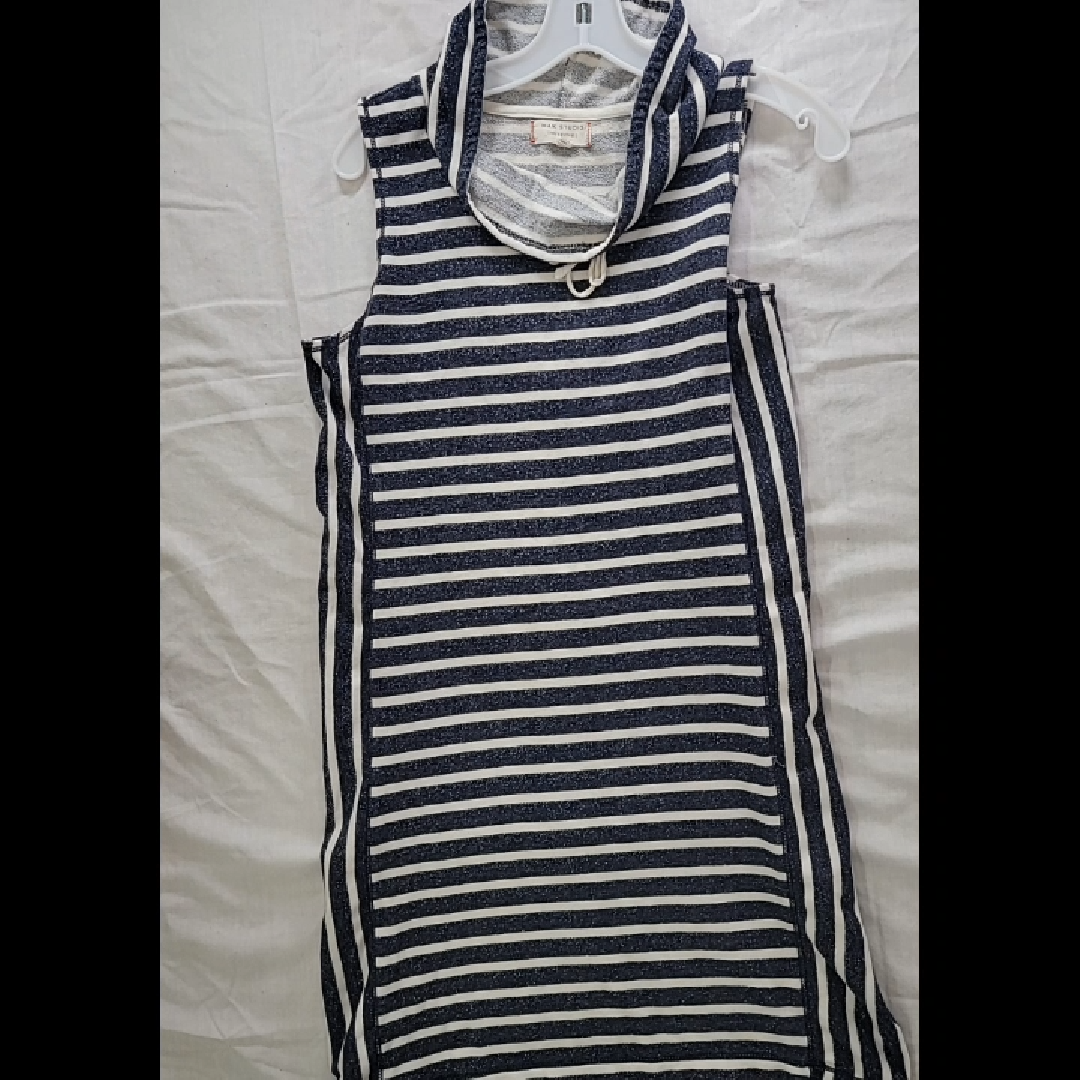 Max Studio Weekend Navy and White Striped Dress Size M