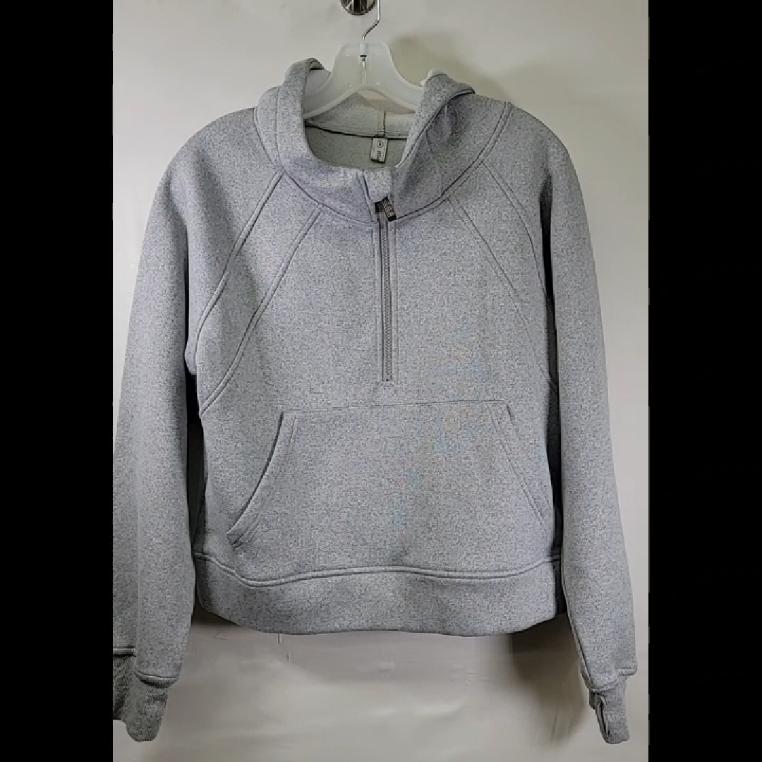 Cozy Gray Hoodie with Half-Zip
