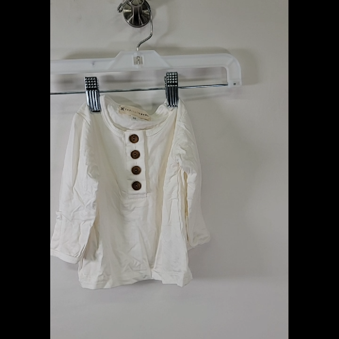 Papillon Bebe White Long Sleeve Top for Infants