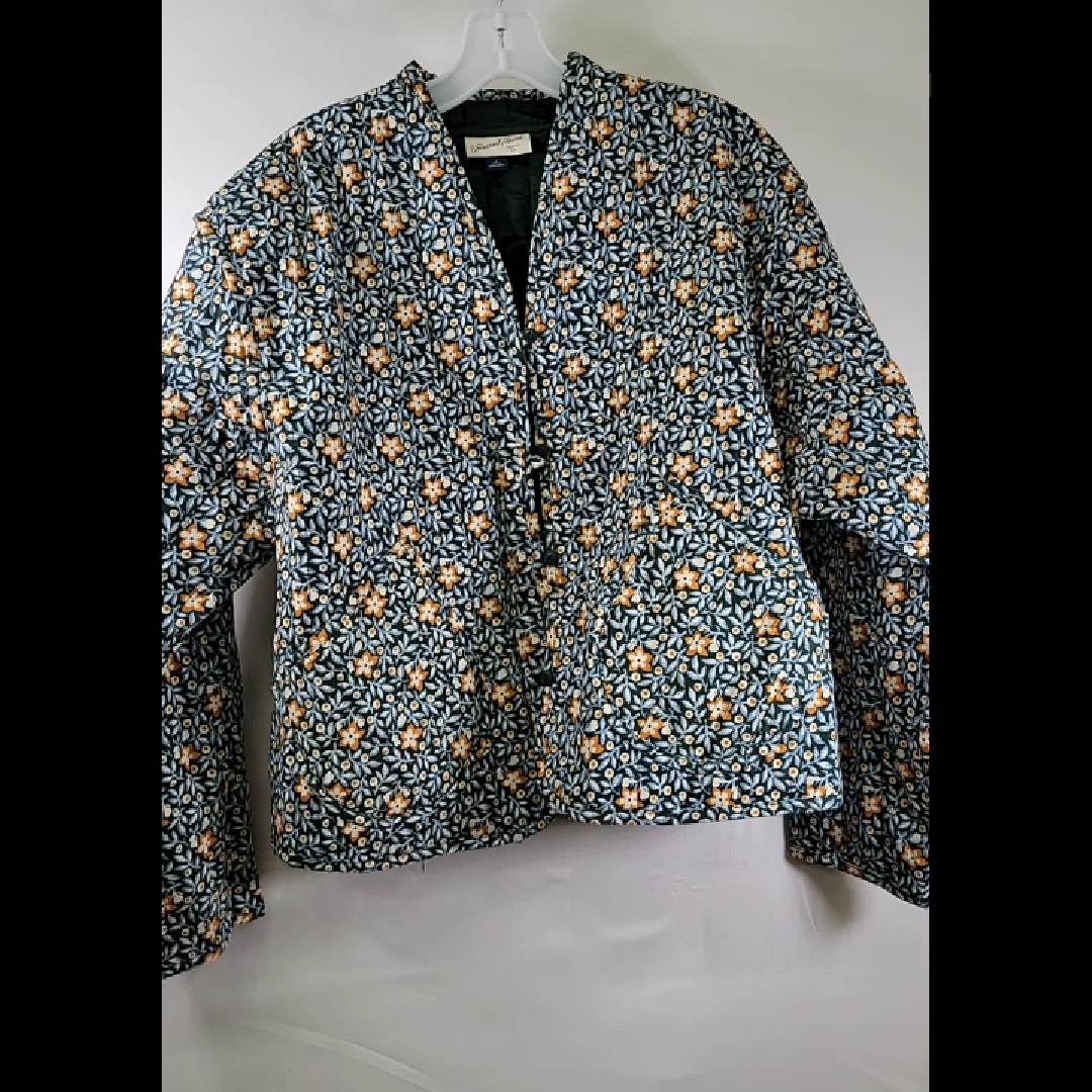 Floral Patterned Blue Jacket