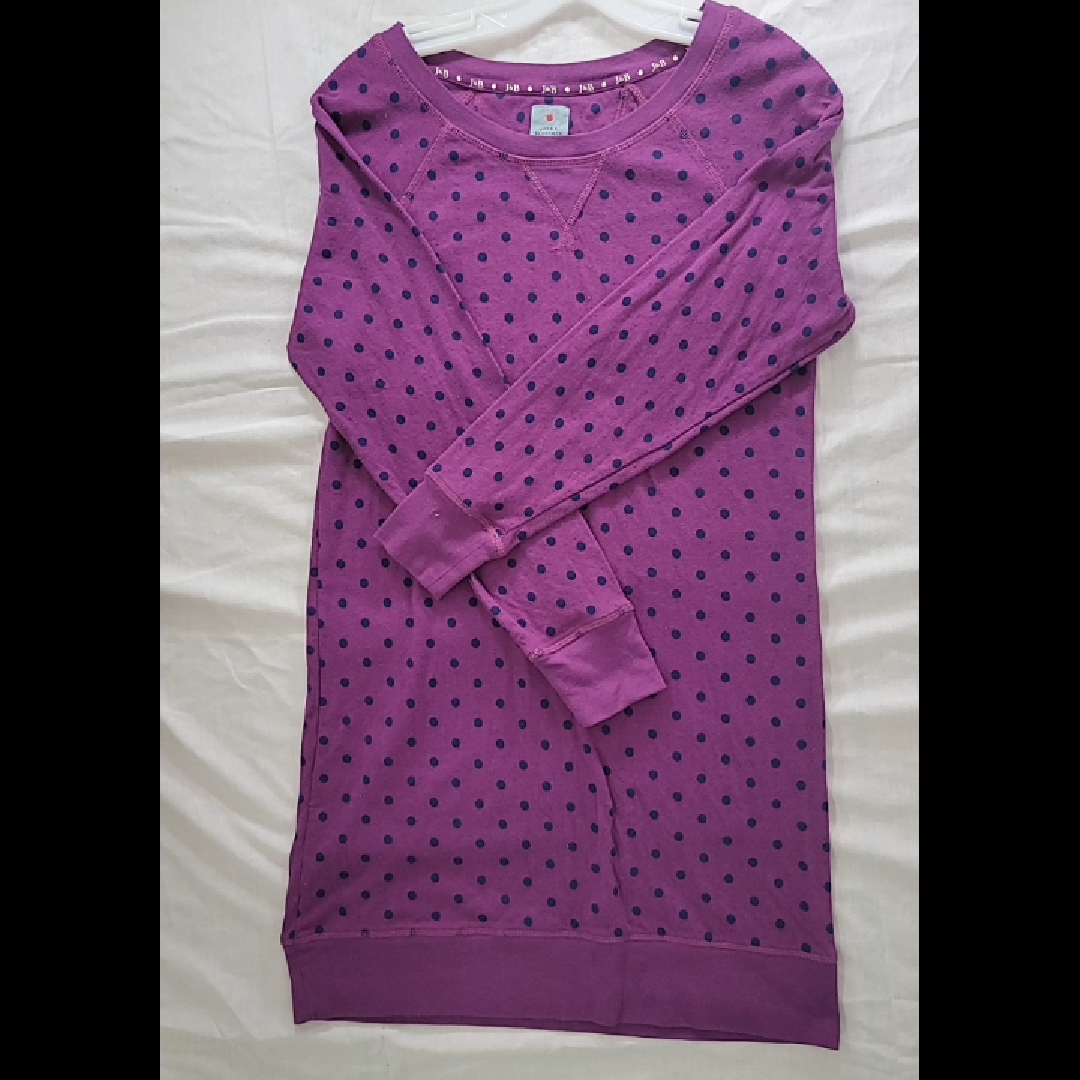 Jane & Bleecker Women's Purple Polka Dot Loungewear Dress Size L