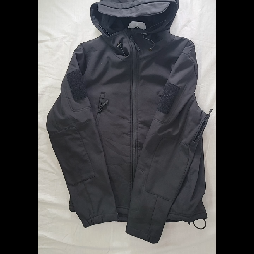 Free Soldier Black Outdoor Jacket - Size S