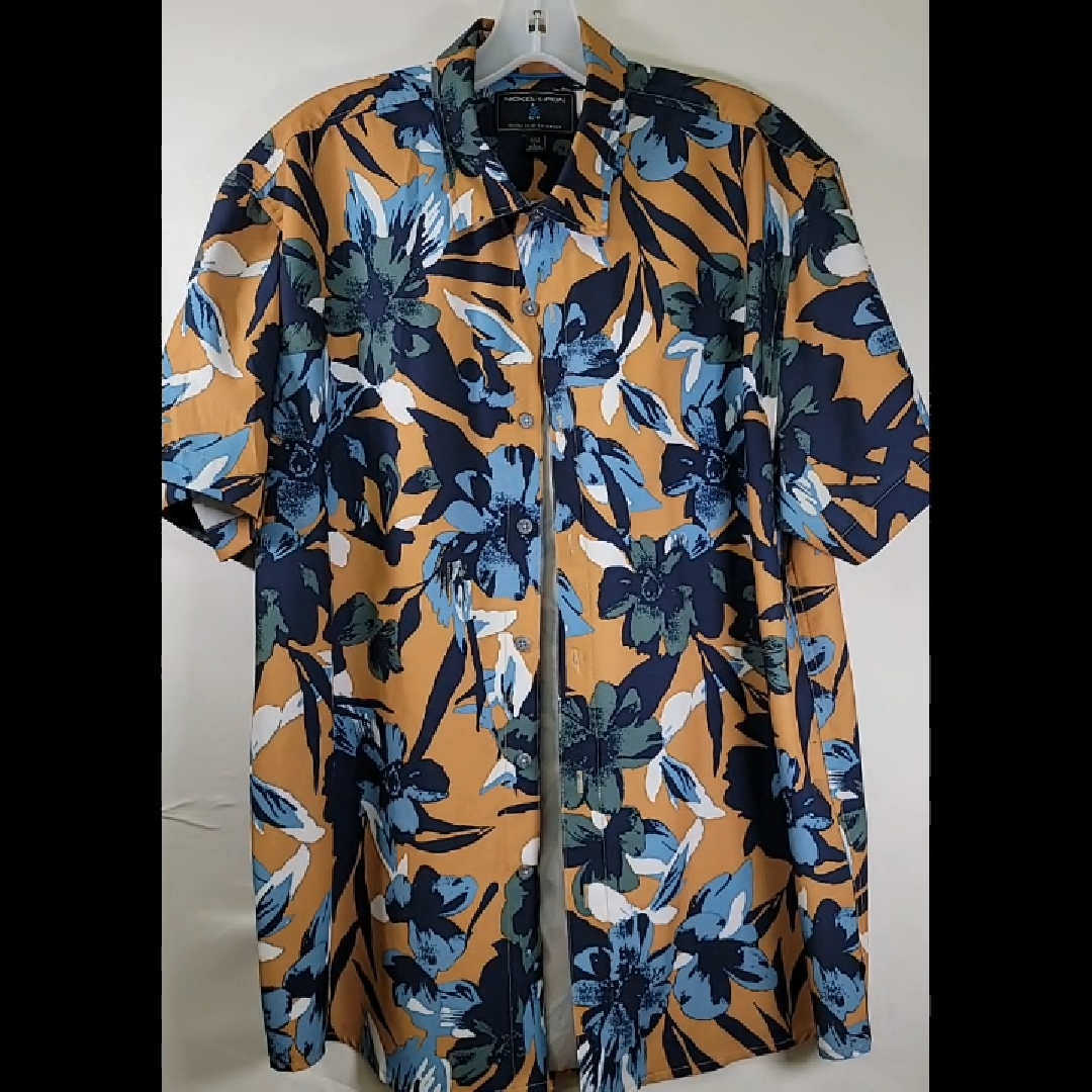Nickel & Iron Floral Print Short Sleeve Shirt Size L