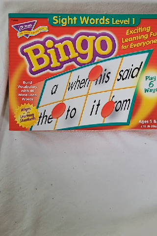 Sight Words Bingo Level 1