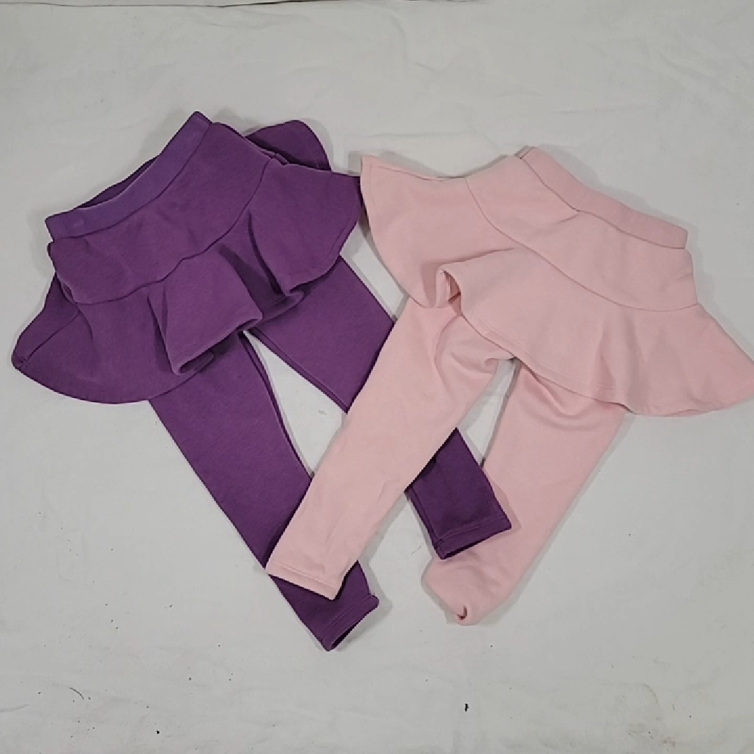 Alex + Nova Girls' Flared Leggings Set in Purple and Pink Size 3T