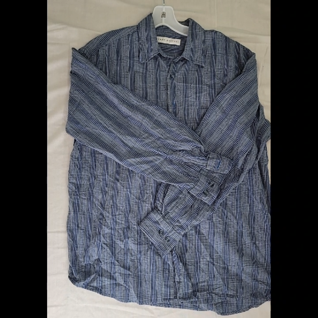 Henry Grethel Casual Blue Striped Shirt - Medium