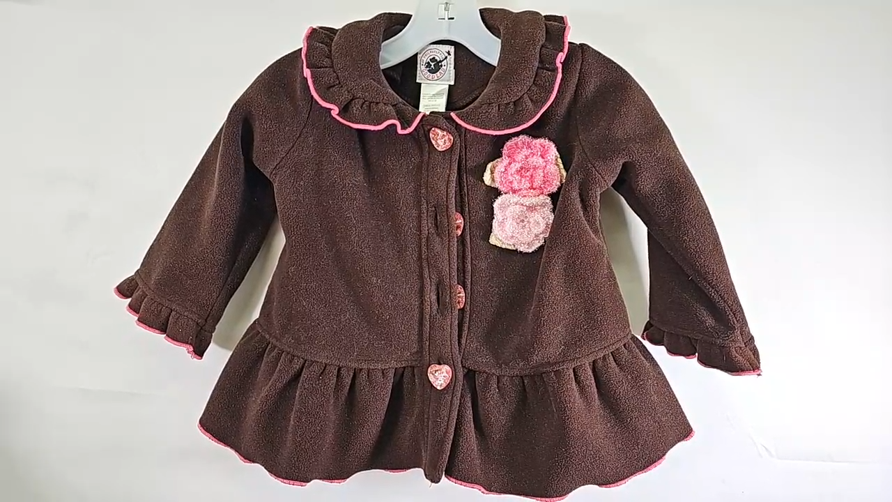 Good Lad Company Chocolate Fleece Toddler Jacket Size 18 MO