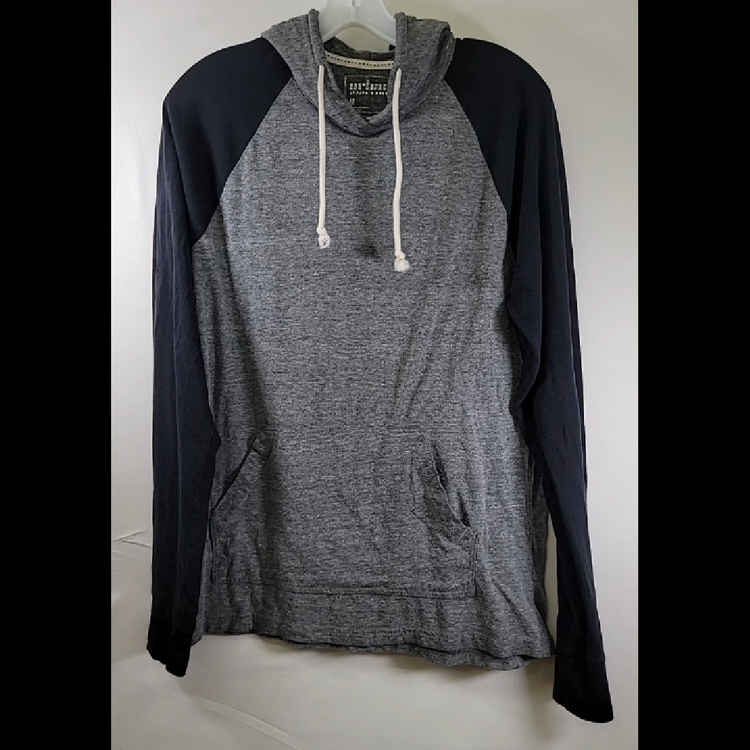 Men's Gray and Navy Hoodie