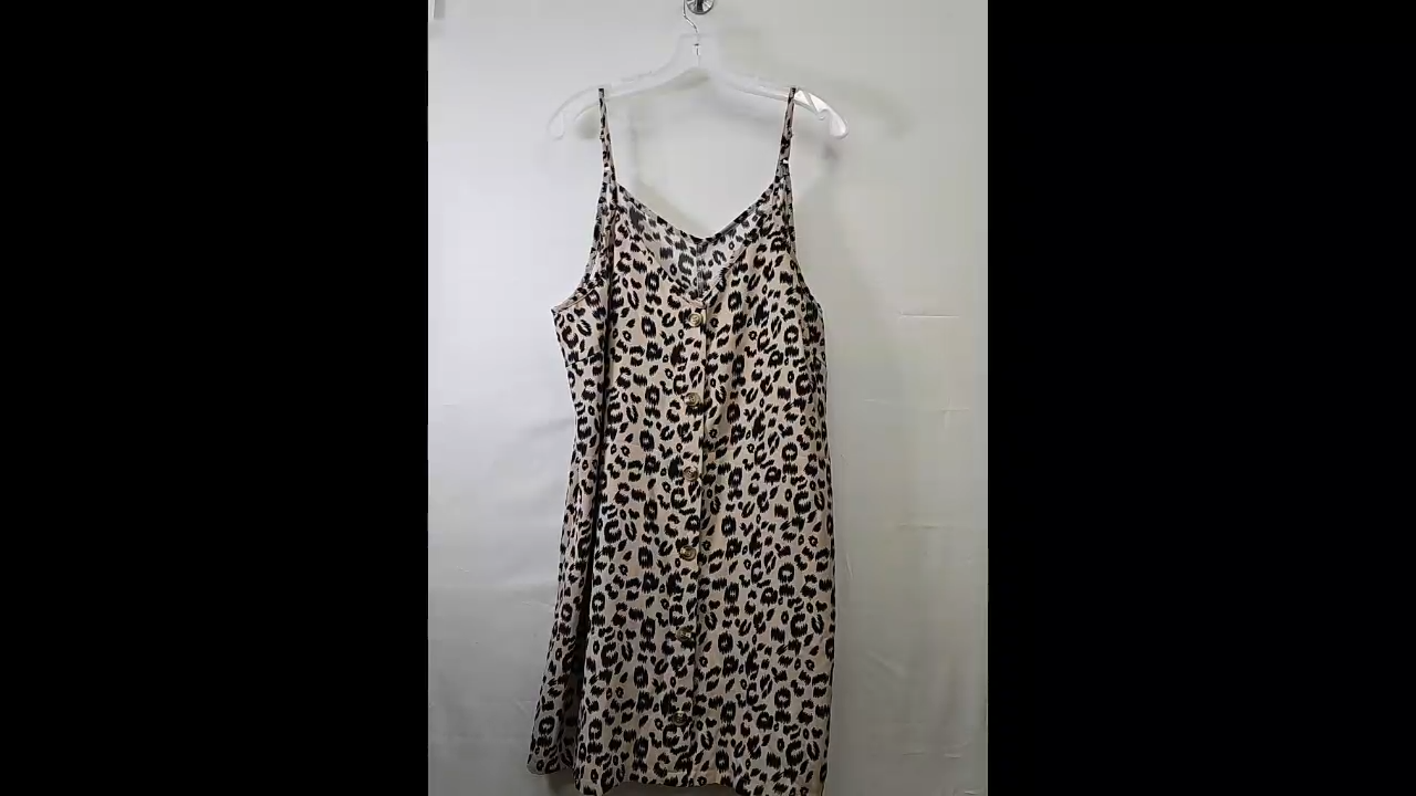 Cheetah Print Button Up Nighty Size XL