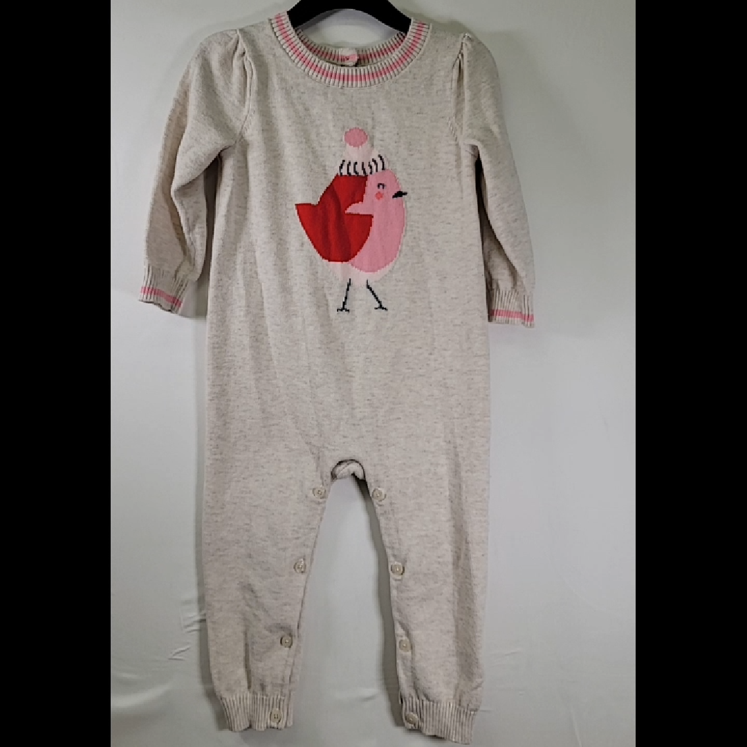Cute Baby Overall with Bird Design Size 18-24 MO