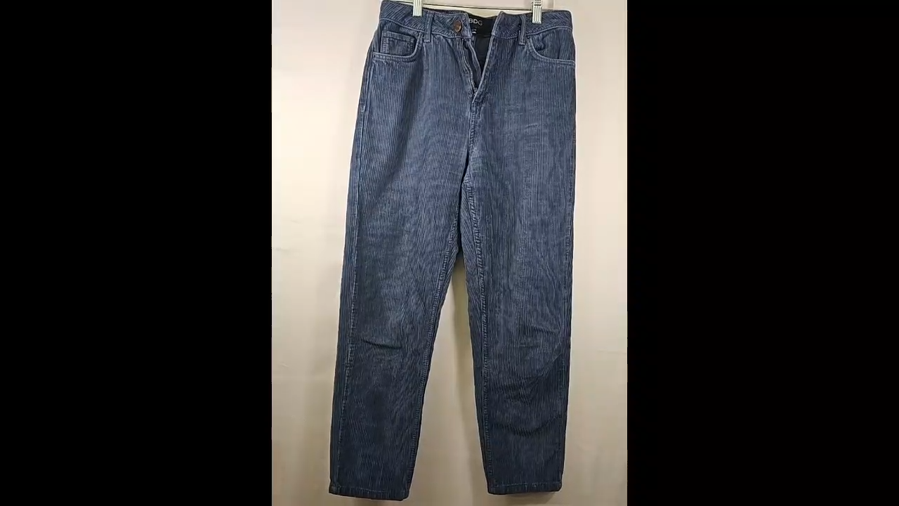 Bdg Womens Blue Corduroy Mom High Rise Size 27 (M)
