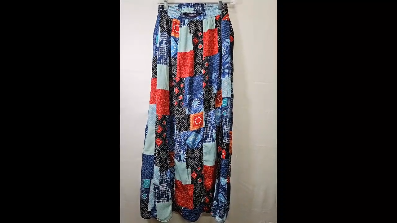 Roman's Patchwork Bohemian Gypsy Chic Skirt Size 14