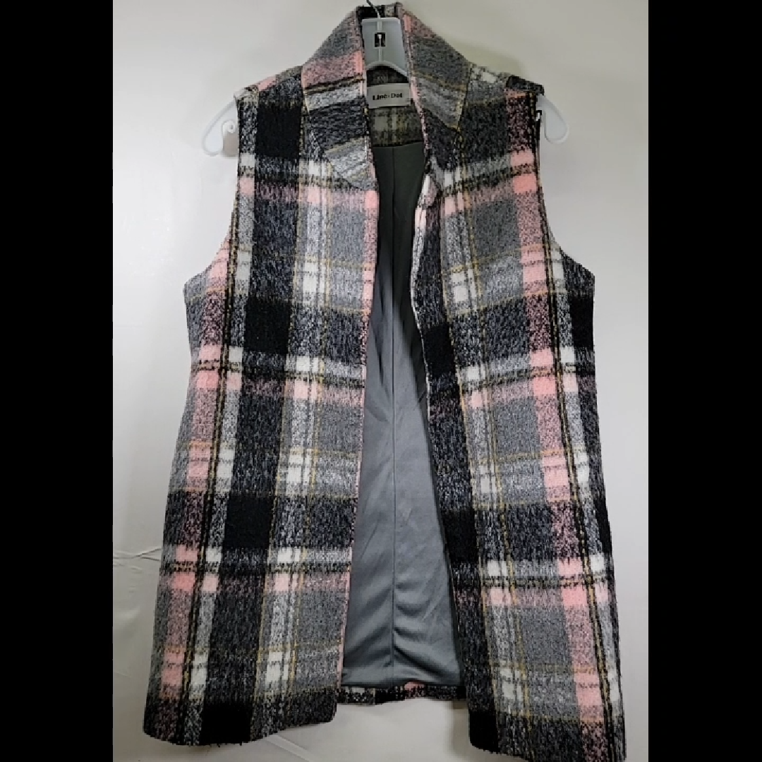 Anthropolgie Plaid Vest by Line + Dot Size M