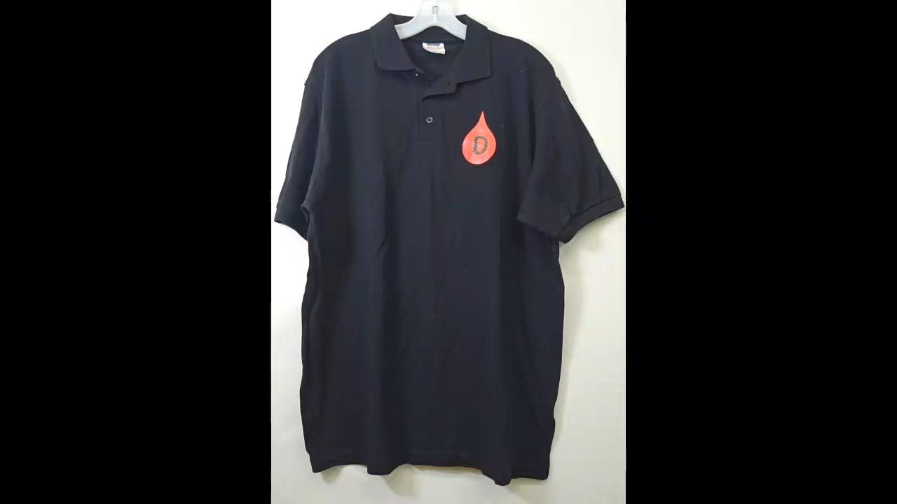 Black Polo Tee Size XL