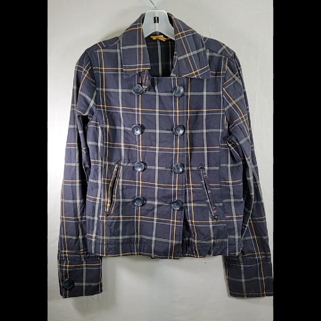 Aeropostale Plaid Double-breasted Jacket Size L