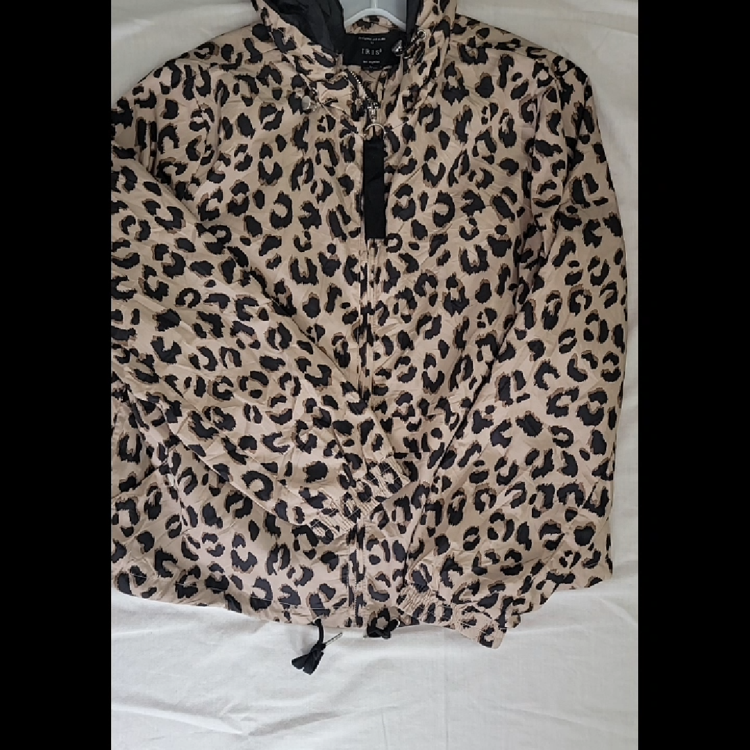 IRIS Leopard Print Lightweight Jacket Size L