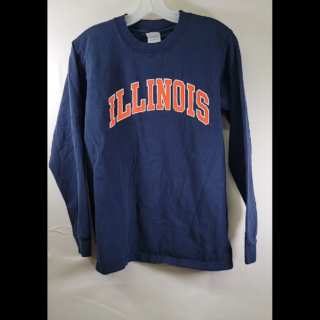 Illinois Long Sleeve Tee - Navy Blue
