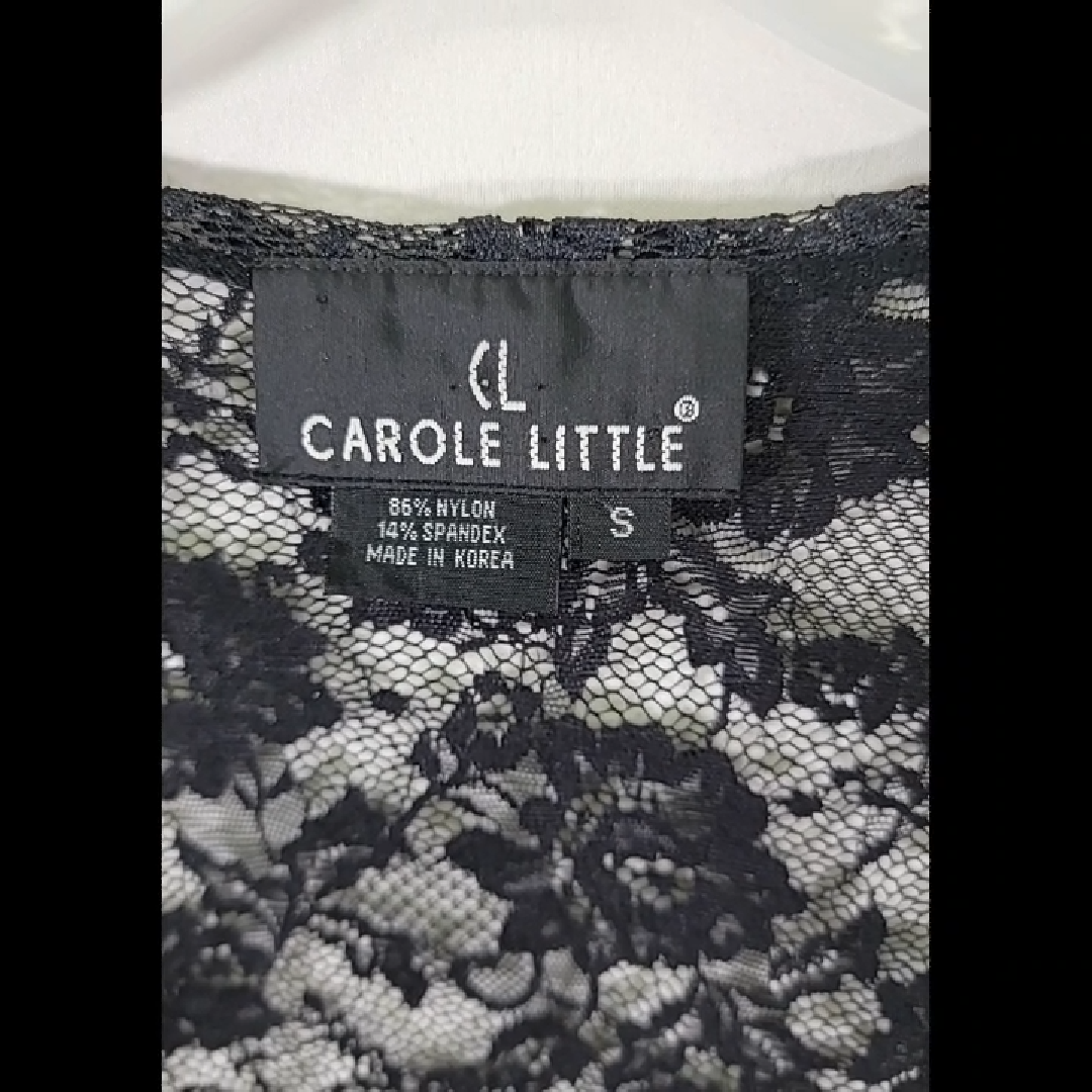 Carole Little Black Lace Cardigan Size S