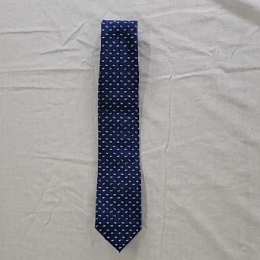 Spiffster Navy Blue Fish Print Tie