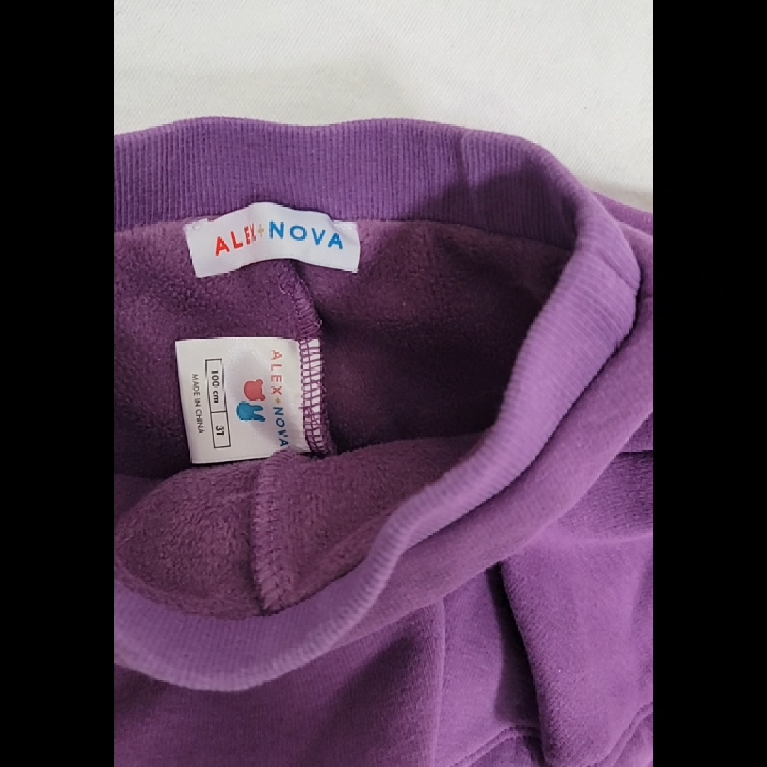 Alex + Nova Girls' Flared Leggings Set in Purple and Pink Size 3T
