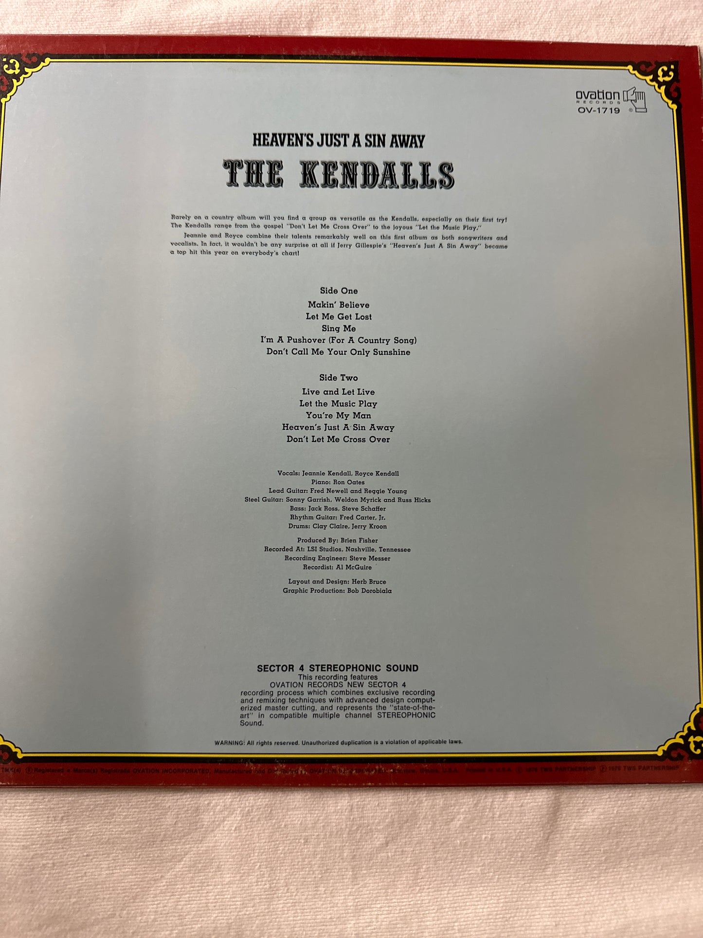 The Kendalls - Heavens Just a Sin Away