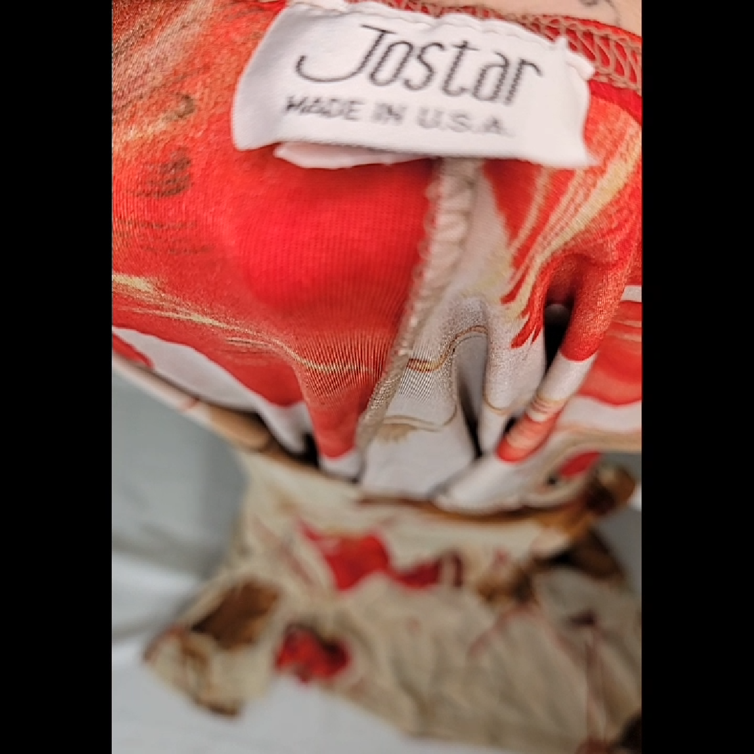 Jostar Vintage Floral Print Sleeveless Maxi Dress Size S
