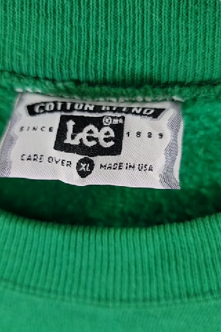 Lee Green Irish Eyes Embroidered Sweatshirt Size XL