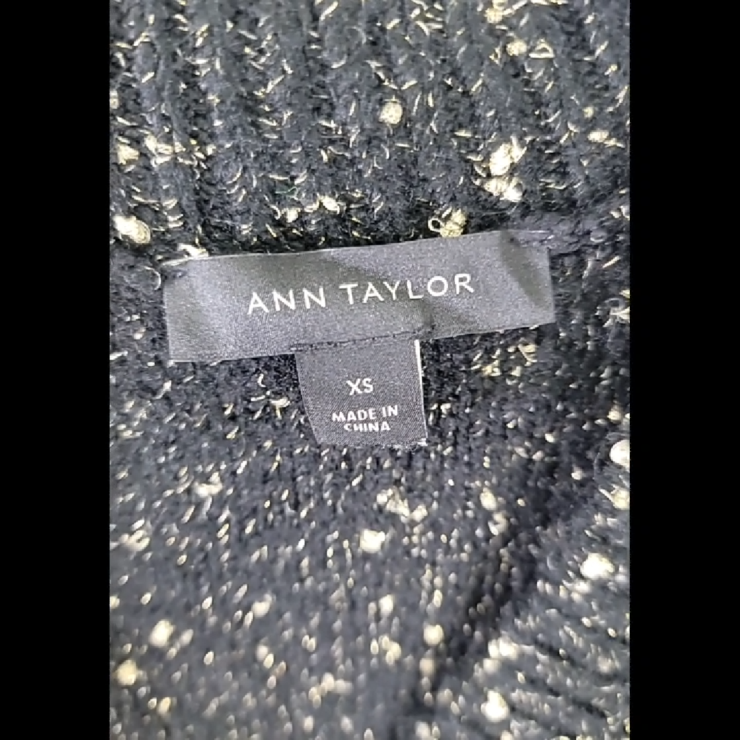 Ann Taylor Women's Black Speckled Cardigan Size XS