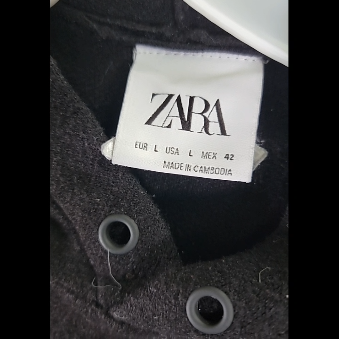 ZARA Women's Black Hoodie Size L