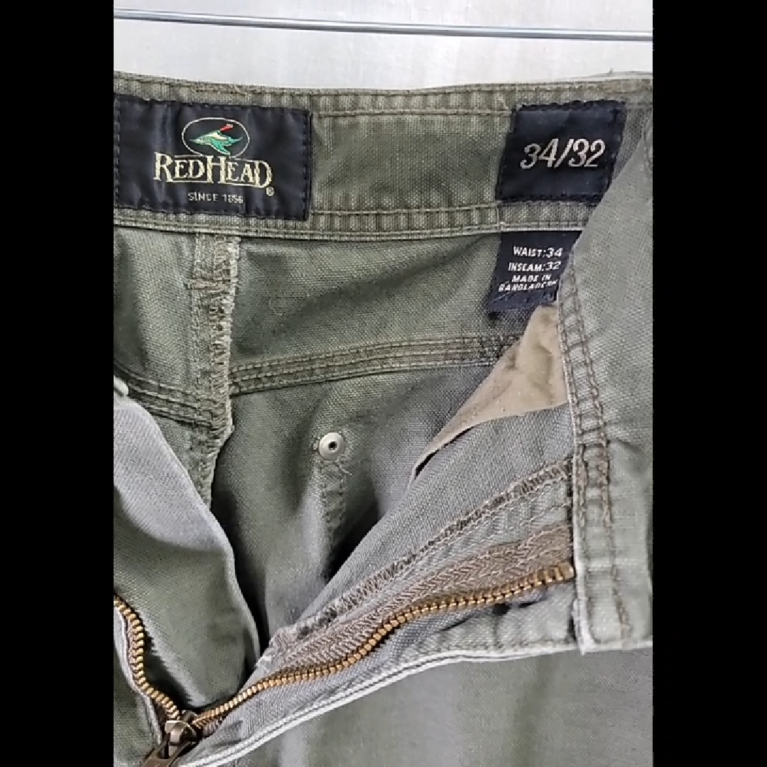 RedHead Men's Green Cargo Pants 34/32