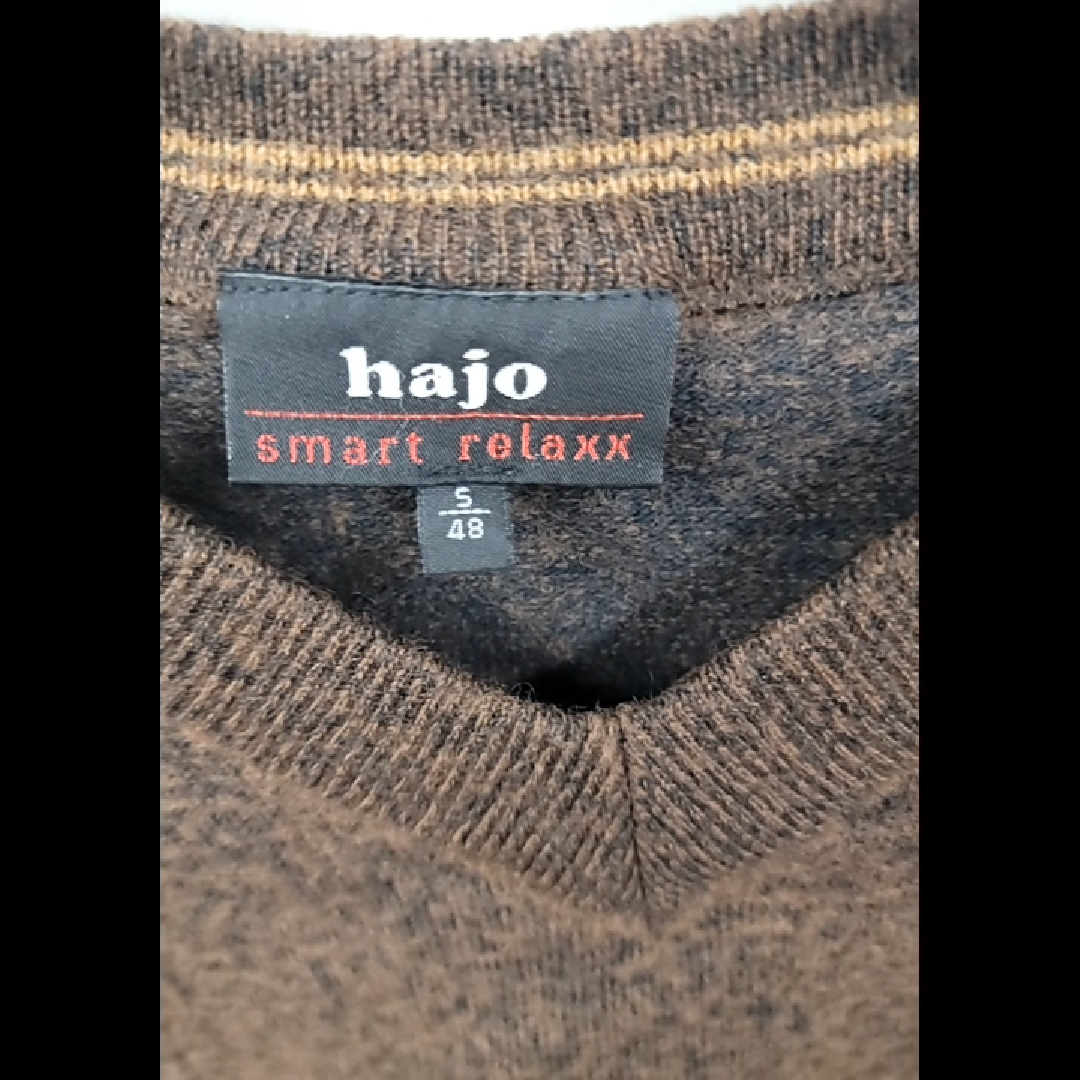 hajo Brown V-Neck Sweater Size S