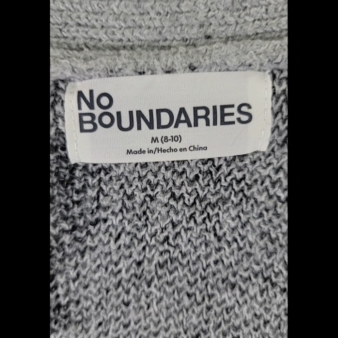 No Boundaries Gray Skull Cardigan Size M