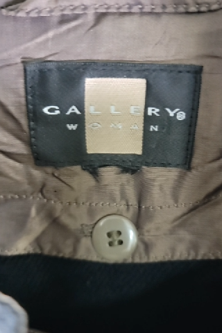 Gallery Woman Long Black Hooded Trench Coat Size L