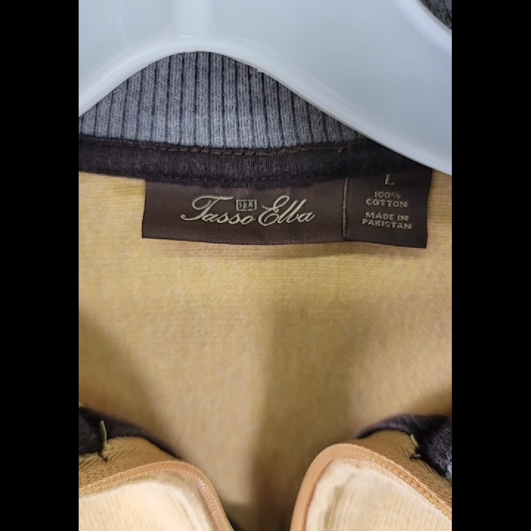 Tasso Elba Men's Tan Cotton Pullover Size L