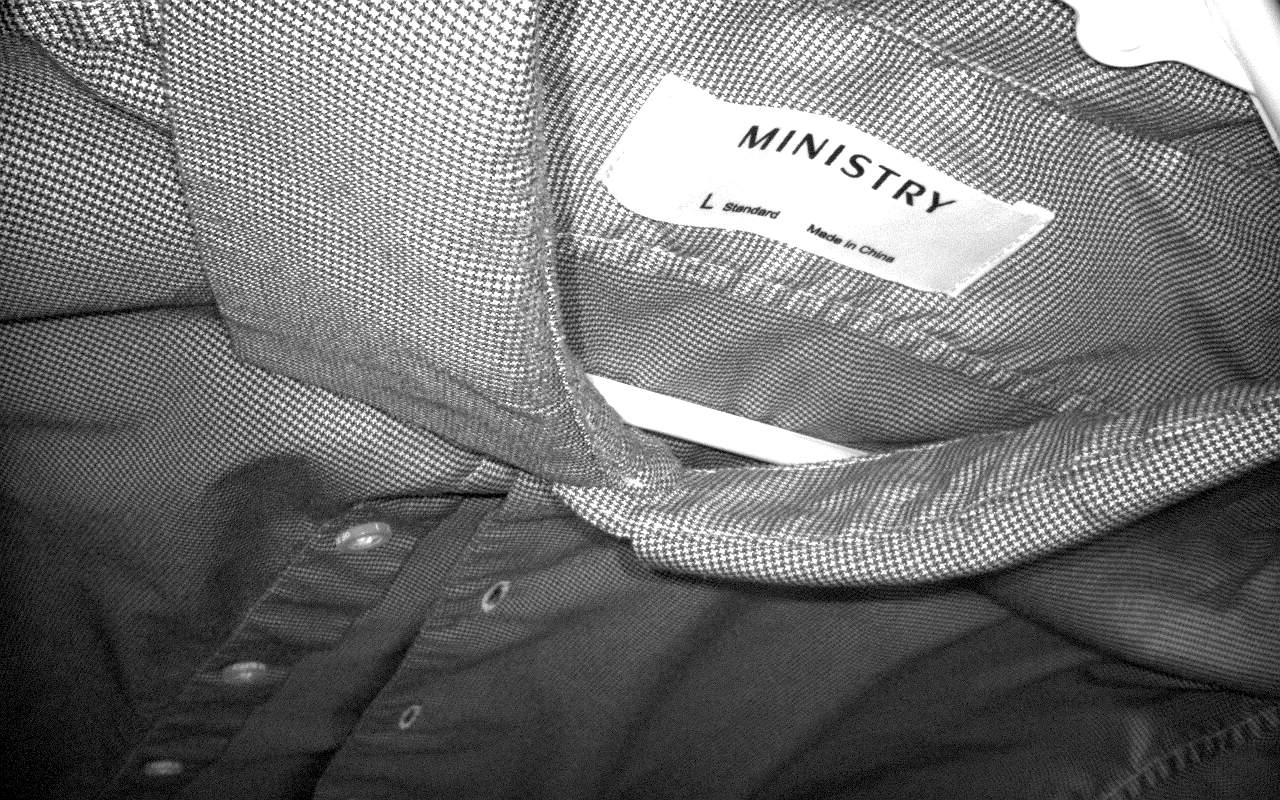 Ministry Men's Long Sleeve Button Down Shirt Size L