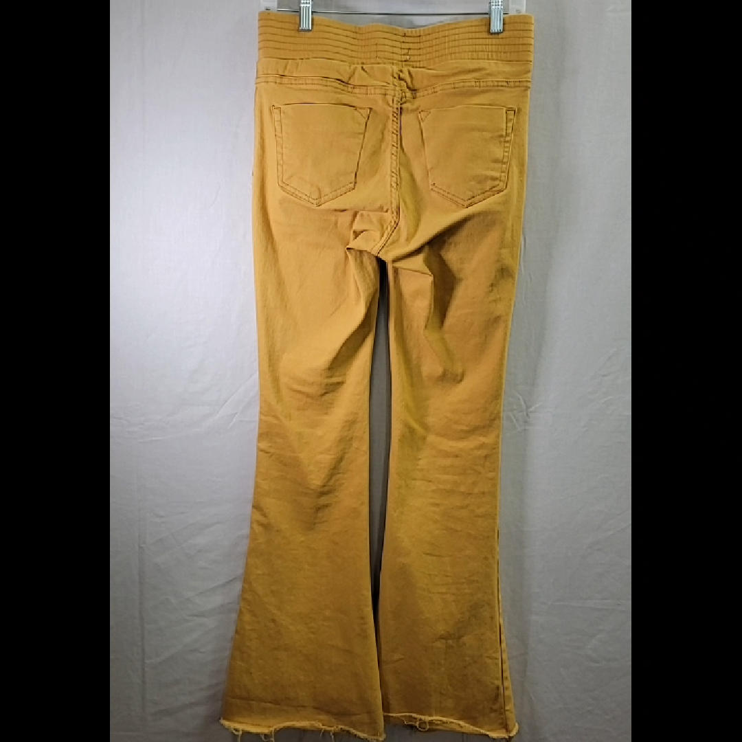 TURQUOISE HAVEN Mustard Yellow Flare Jeans Size S