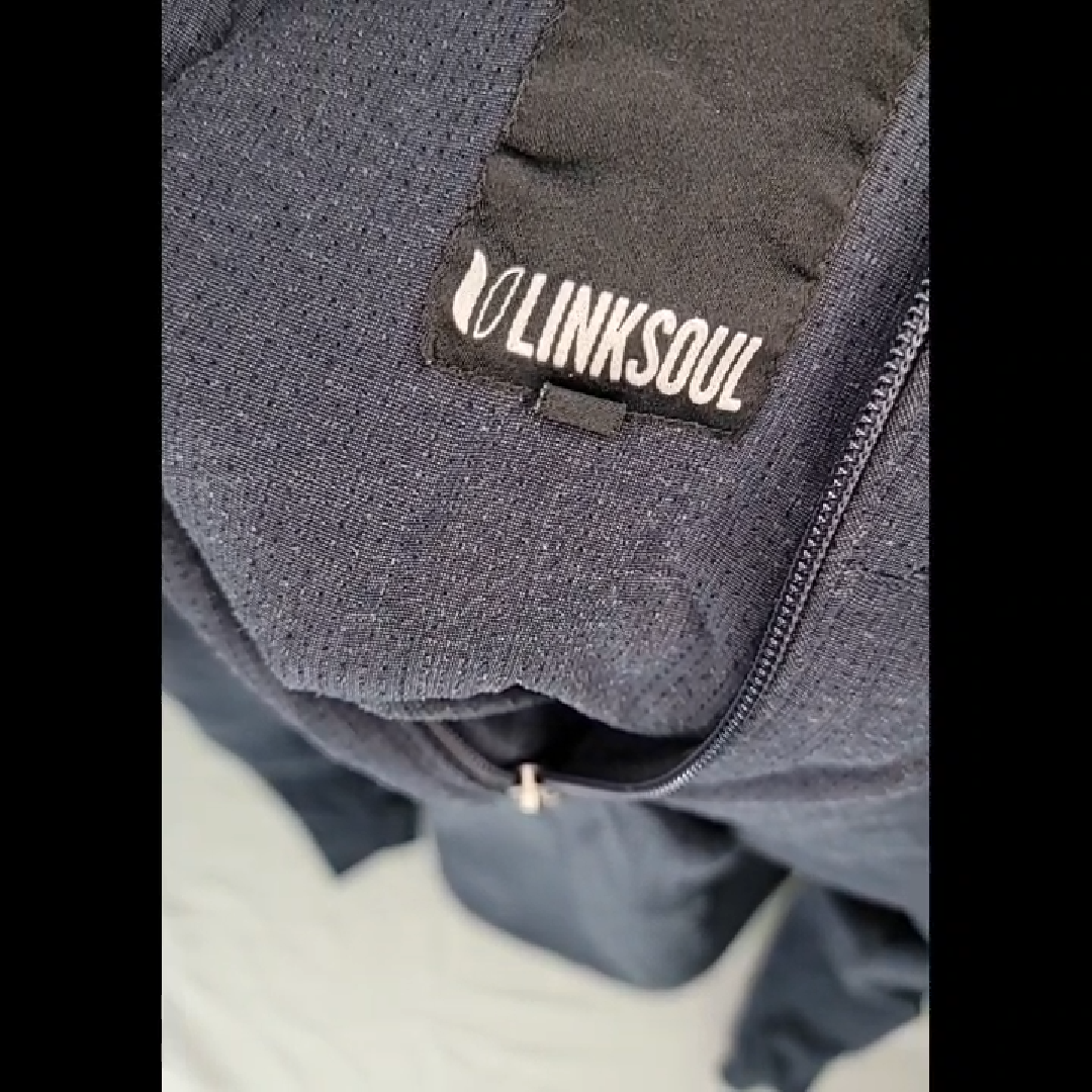 Linksoul Dark Gray 3/4 Zip-Up Hoodie Jacket Size M