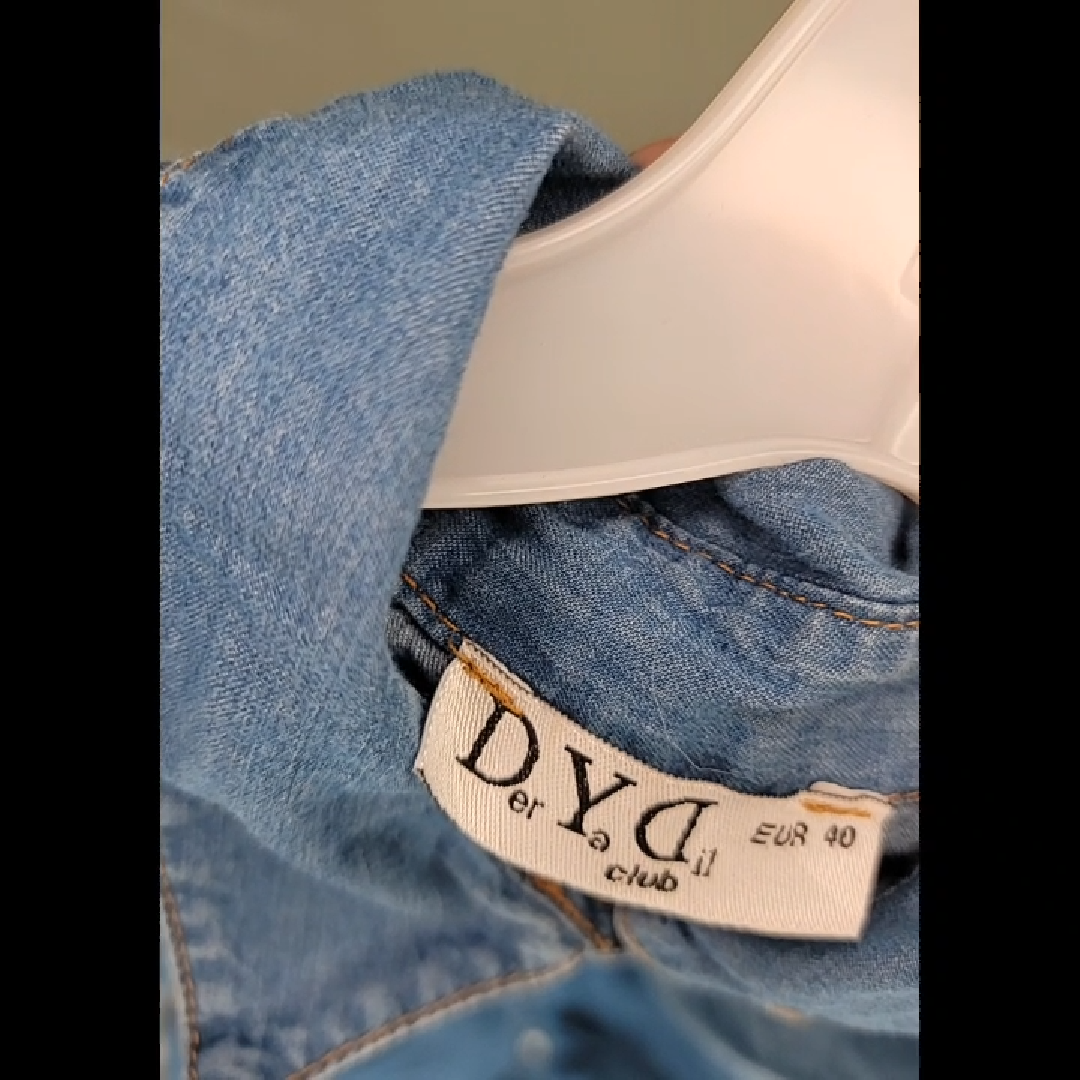 DYD Light Blue Denim Button-Down Dress Size M