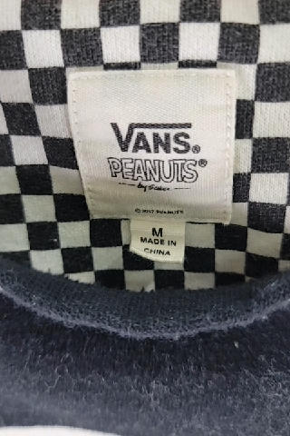 Vans Peanuts Striped Crewneck Sweatshirt Size M