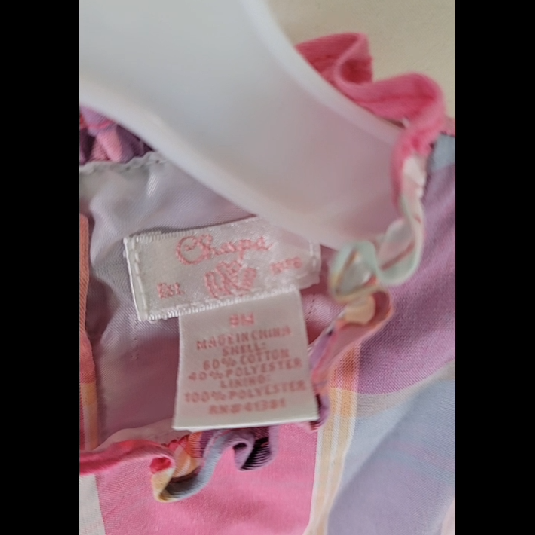 Chapas Small Plaid Dress Size 9 MO