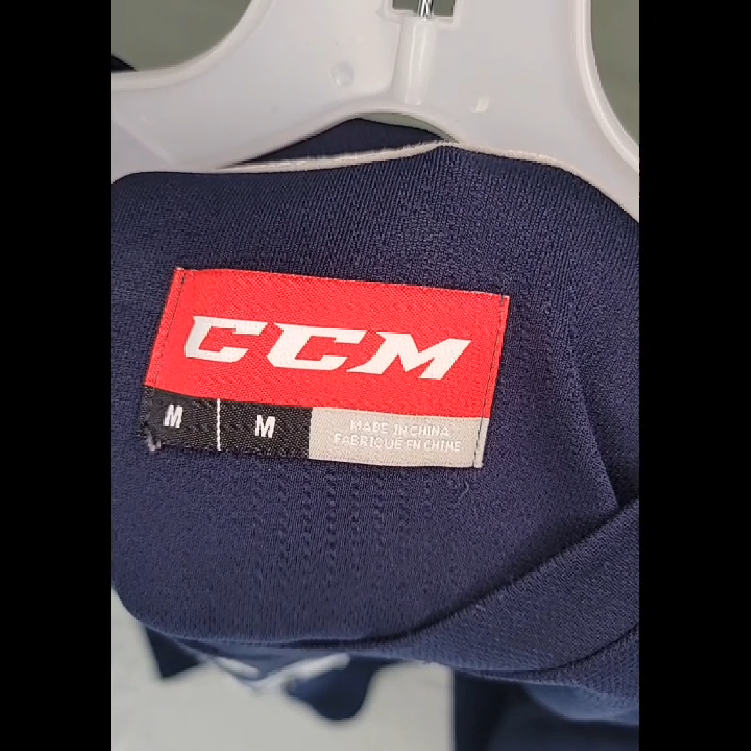 CCM Sabres Men's Long Sleeve Hockey Jersey - Navy Blue Size M