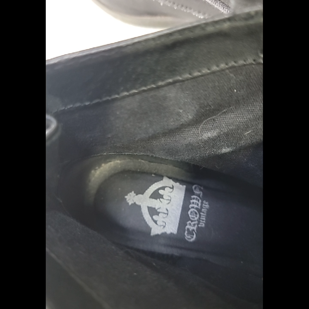 Crown Vintage Black Leather Boots Size 8
