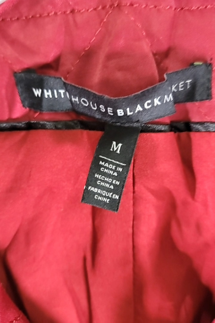 Whitehouse Black Market Quilted Sleeveless Jacket Size M