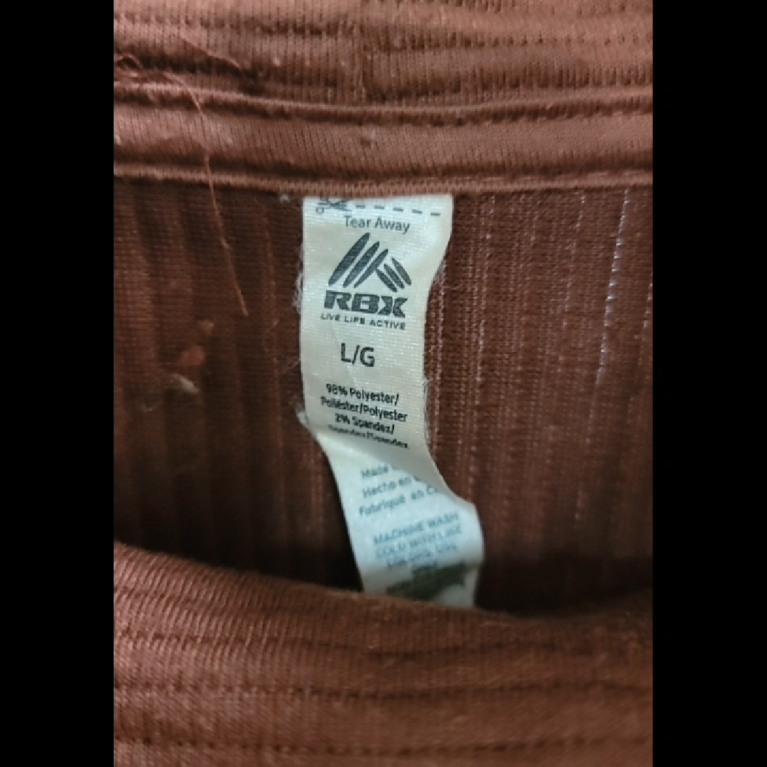 RBX Women's Ribbed Mock Neck Top Size L