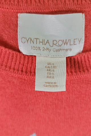 Cynthia Rowley Star Print Cashmere Sweater Size L